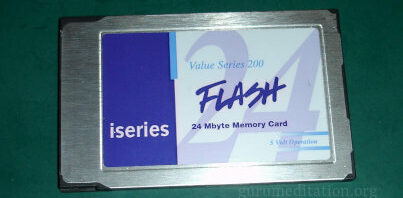 Linear flash PCMCIA card