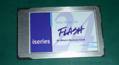 Linear flash PCMCIA card