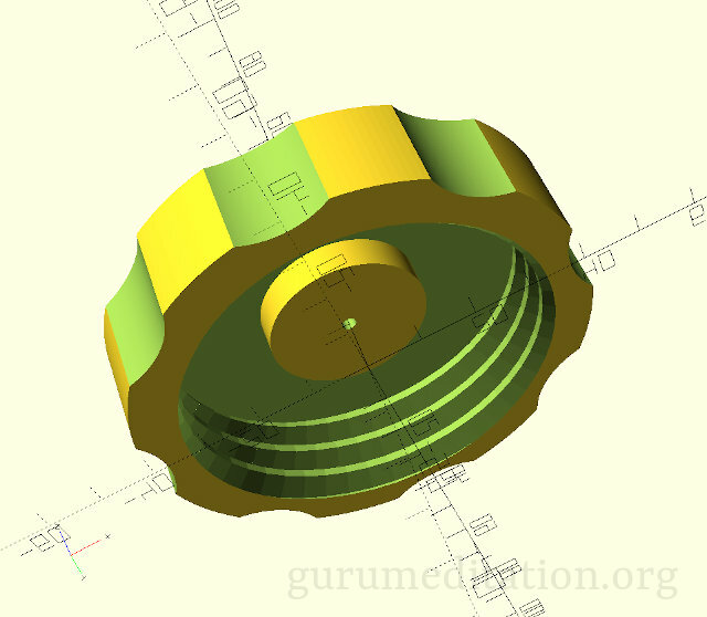 Gas cap 3D CAD view