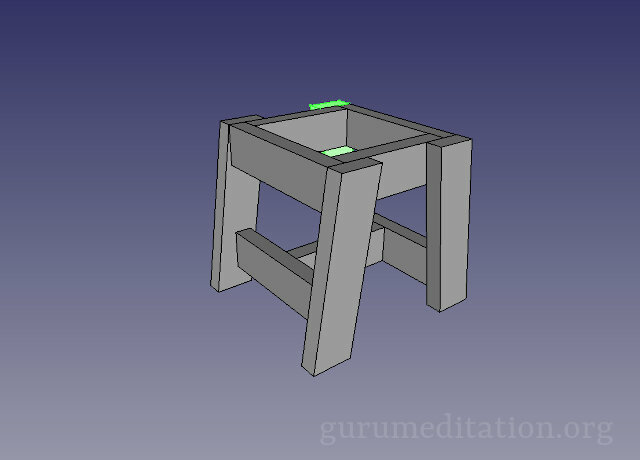 Motorcycle stand 3D CAD view