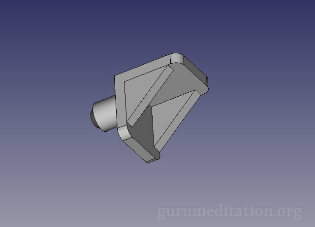 Shelf bracket 3D CAD view