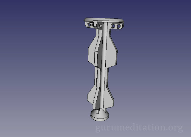 Sink drain stopper 3D CAD view