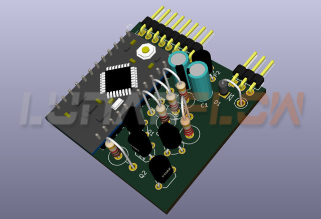 K-Line arduino 3D PCB
